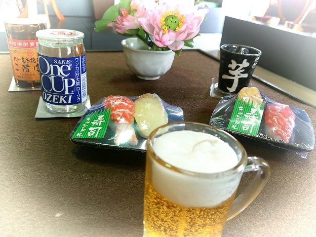 ②ビール、寿司